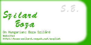 szilard boza business card