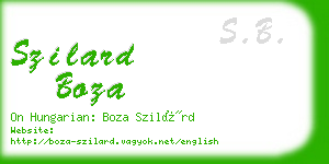 szilard boza business card